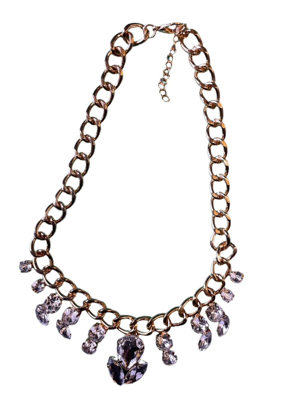 GOAH Gold-plated women's necklace with crystal pendant