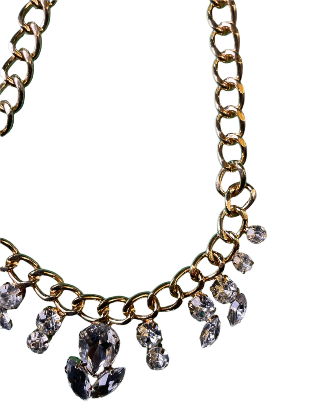 GOAH Gold-plated women's necklace with crystal pendant