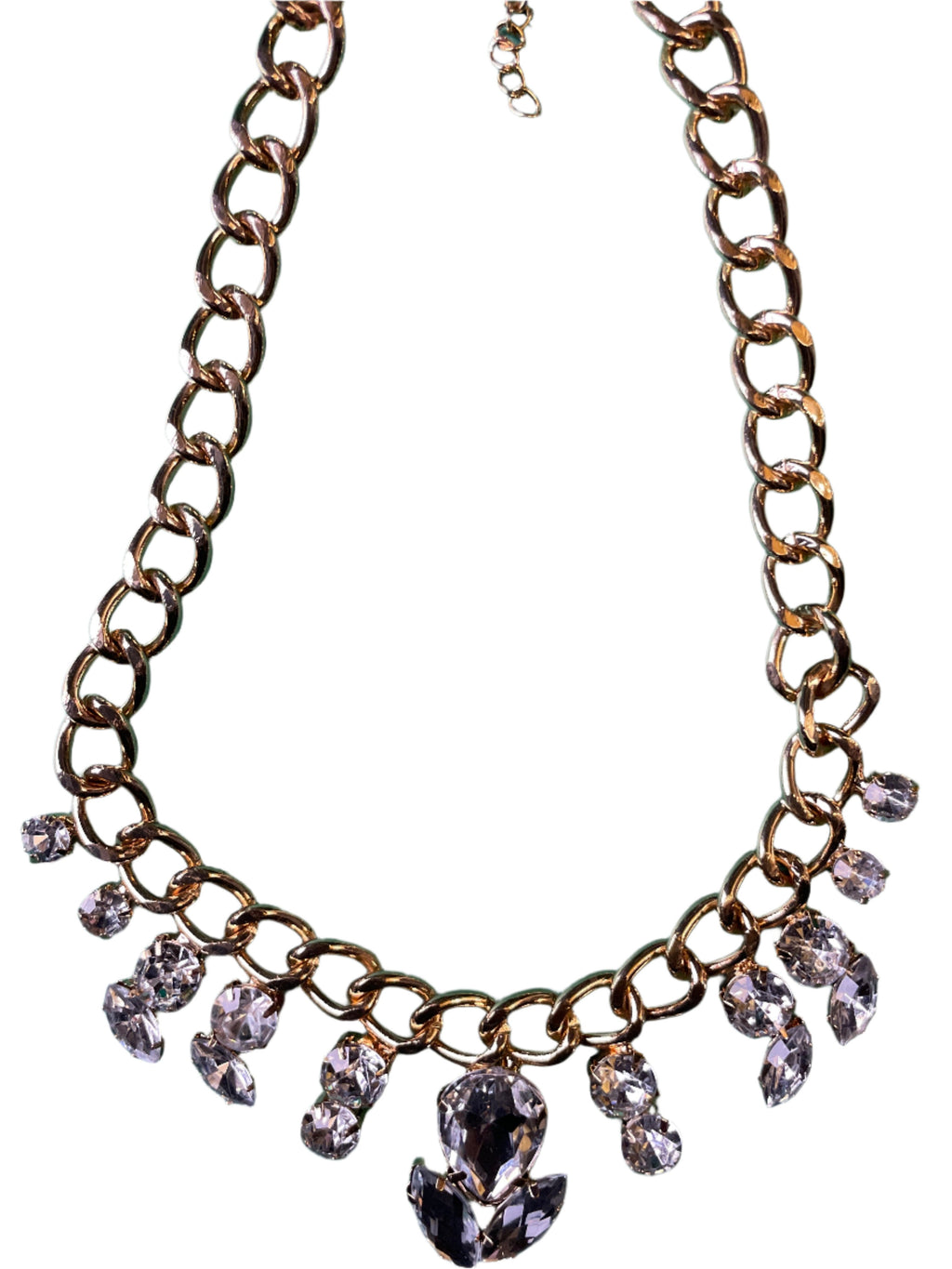 GOAH Gold-plated women's necklace with crystal pendant