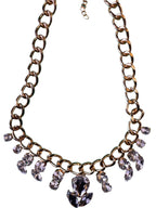 GOAH Gold-plated women's necklace with crystal pendant