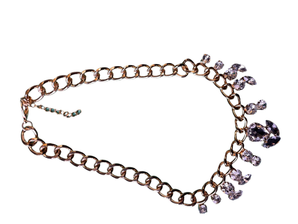 GOAH Gold-plated women's necklace with crystal pendant