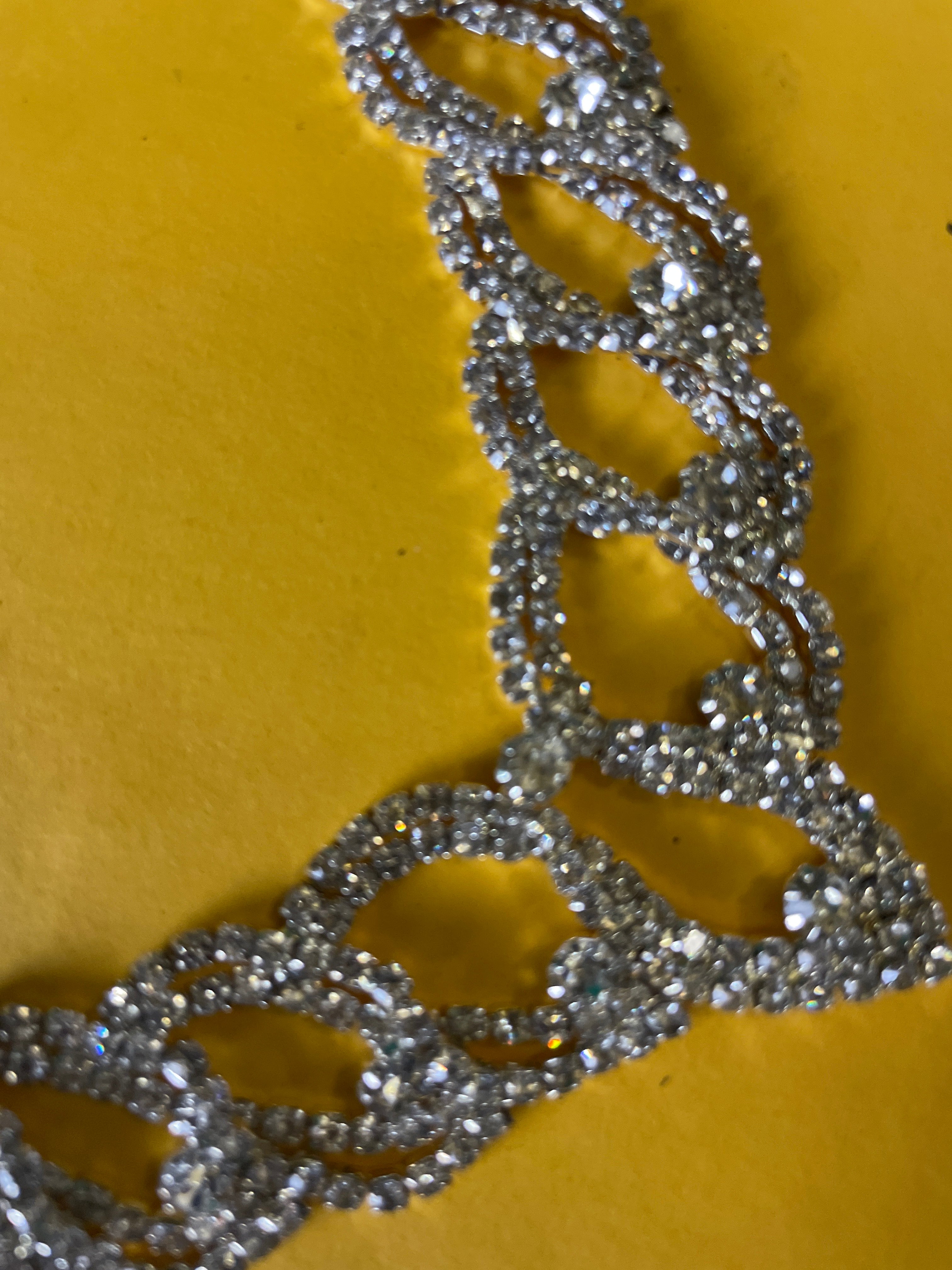 GOAH silver chain women's necklace with diamond pendant