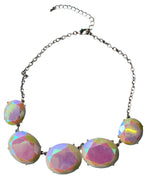 Women's Gold Chain Necklace with Bold Orange Circle Pendant | SKU 172