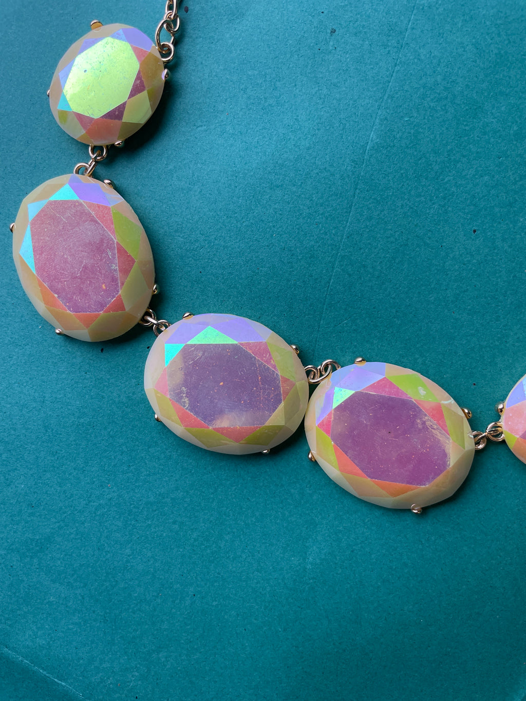GOAH Gold chain women's necklace with orange circle pendant