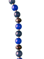 GOAH Silver chain women's necklace with blue beads