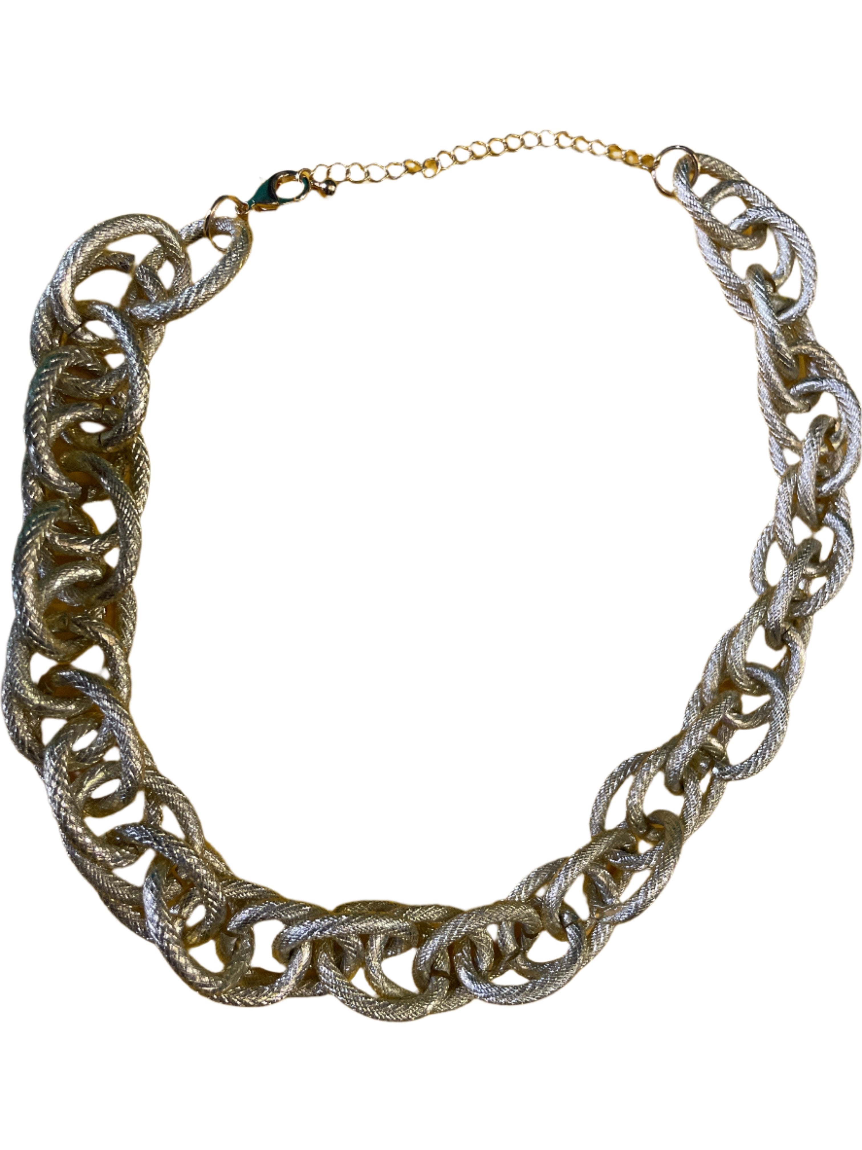 GOAH Gold chain interlocking women's necklace