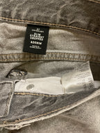 Rubynee Slim fit straight cropped denim grey jeans trouser