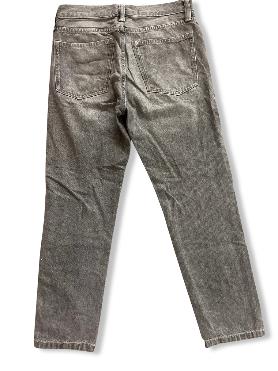 Rubynee Slim fit straight cropped denim grey jeans trouser