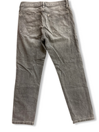 Rubynee Slim fit straight cropped denim grey jeans trouser