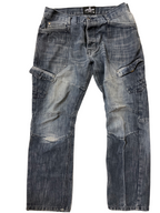 Rubynee Vintage faded men blue jeans