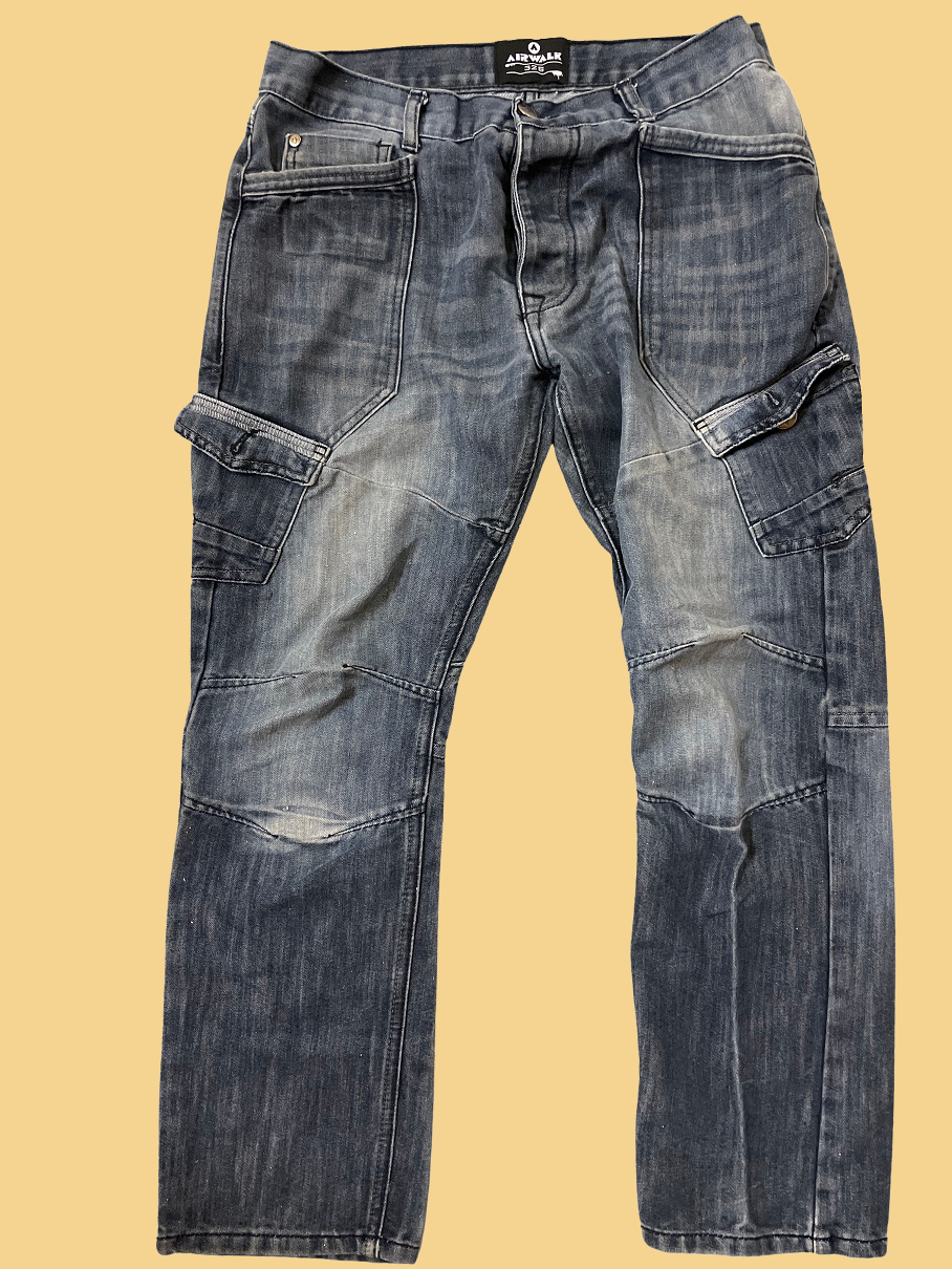Rubynee Vintage faded men blue jeans