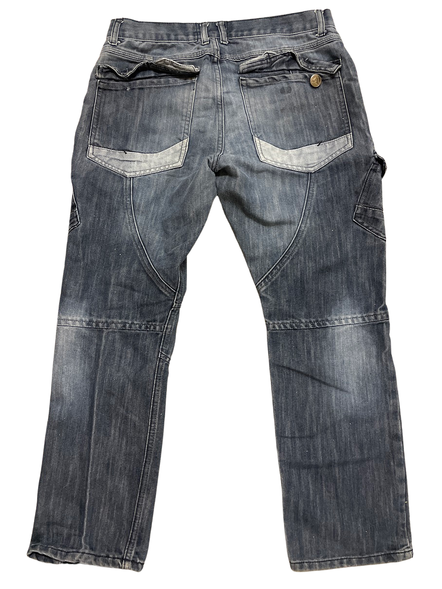 Rubynee Vintage faded men blue jeans