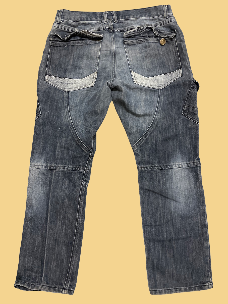 Rubynee Vintage faded men blue jeans