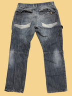 Rubynee Vintage faded men blue jeans