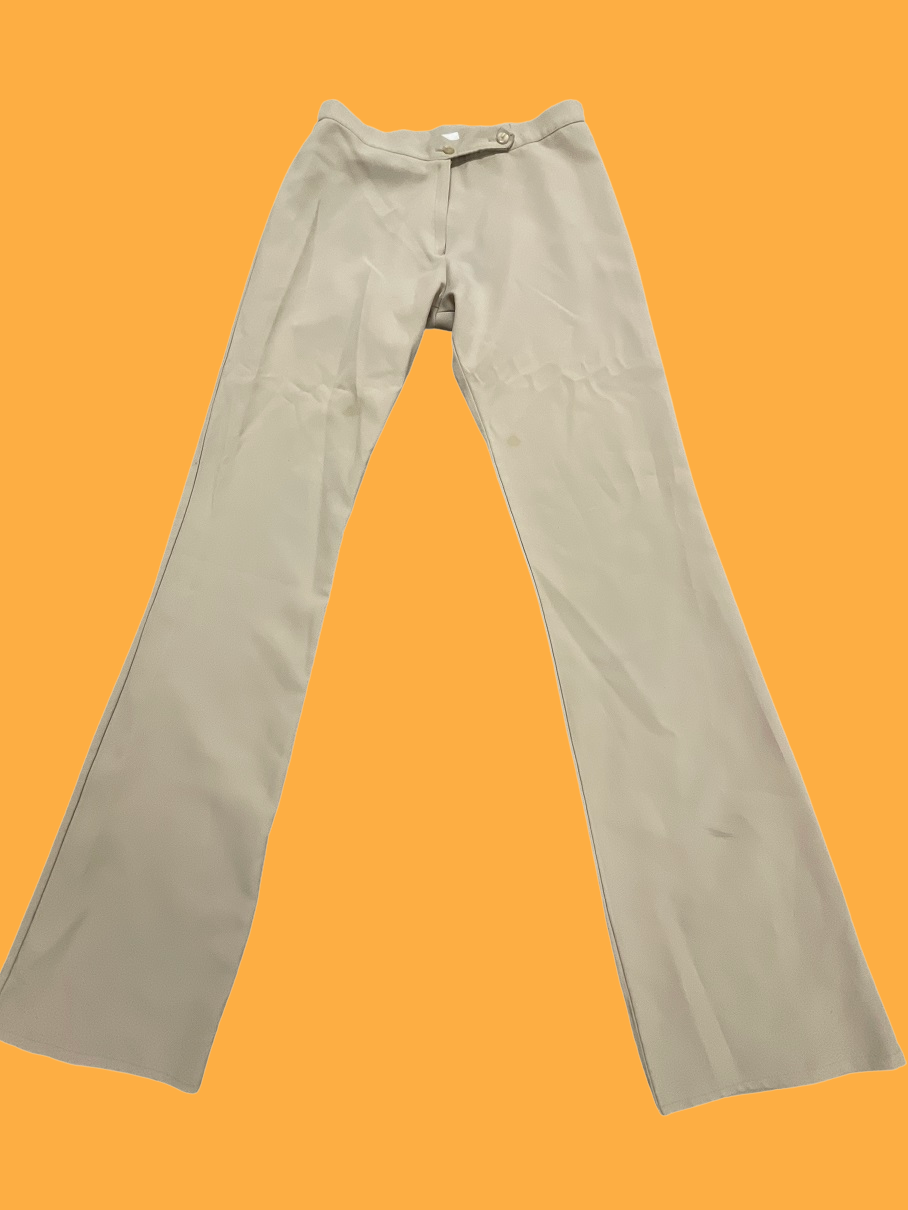 Rubynee Vintage women's cream bootcut pant trouser
