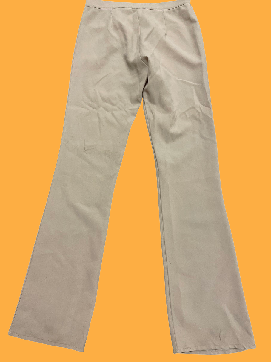 Rubynee Vintage women's cream bootcut pant trouser