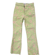 Vintage green and pink zara bootcut trouser