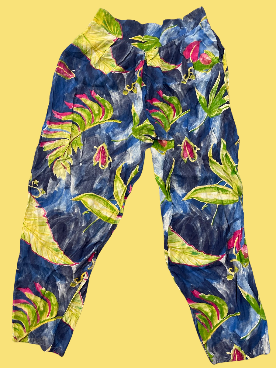 Rubynee Vintage flowery multi color jogger pant