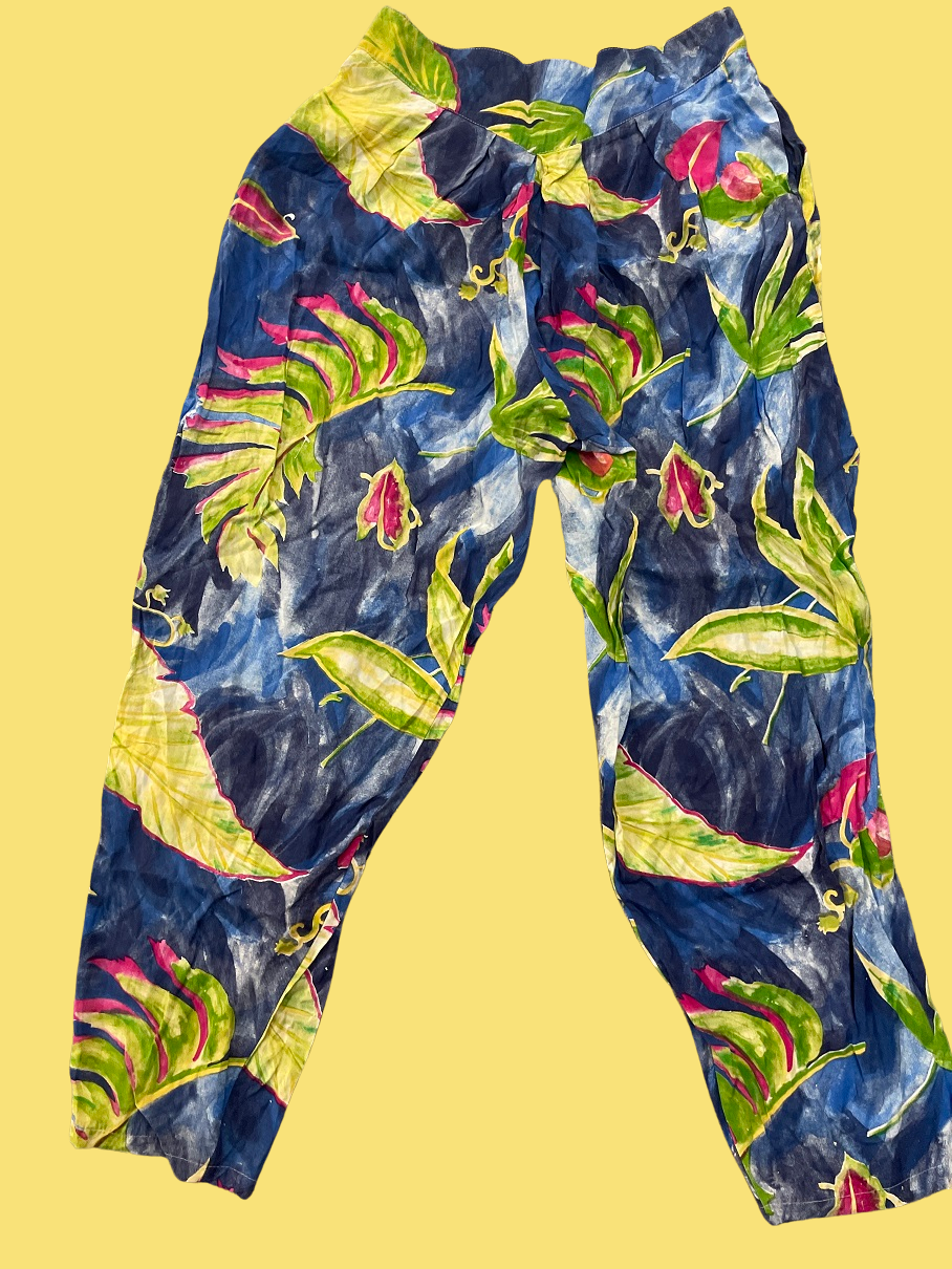 Rubynee Vintage flowery multi color jogger pant