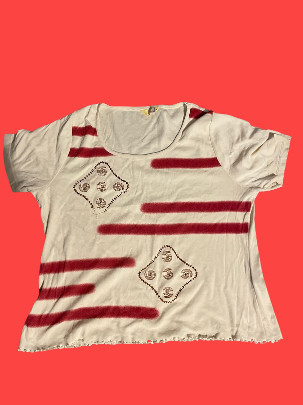 Rubynee Vintage white women's blouse