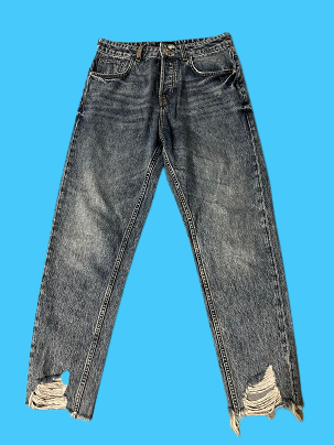 Rubynee Vintage y2k grey ripped jeans trouser