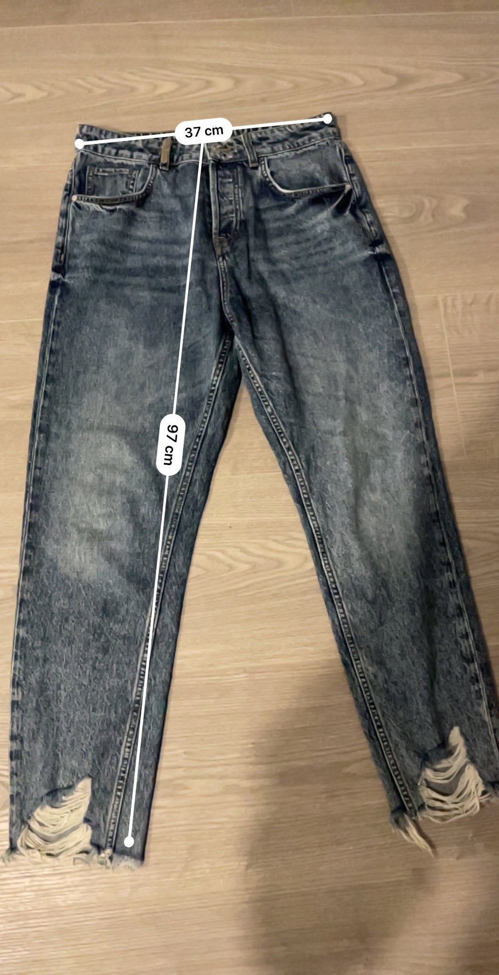 Rubynee Vintage y2k grey ripped jeans trouser