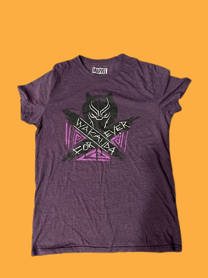 Rubynee Vintage y2k purple marvel wakanda forever tshirt