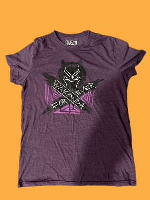 Rubynee Vintage y2k purple marvel wakanda forever tshirt
