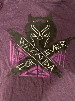 Rubynee Vintage y2k purple marvel wakanda forever tshirt
