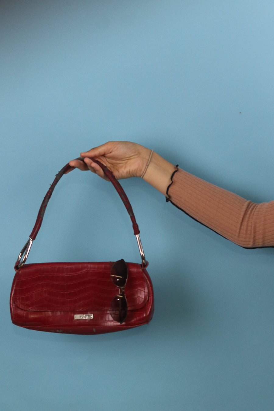 vintage red cute gucci handbag