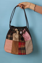 vintage patchwork multi coloured bag