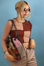 vintage patchwork multi coloured bag