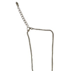 GOAH Silver plated tiny necklace with black pendant