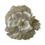 GOHA Flowery cream hair clip with net